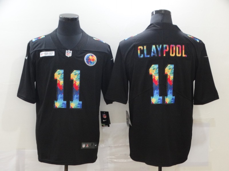 Men's Pittsburgh Steelers Chase Claypool #11 Black Jersey